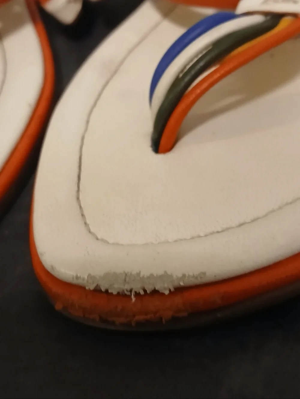 Tory Burch Miller Multicolor Logo Thong Sandals Estimated Size 6